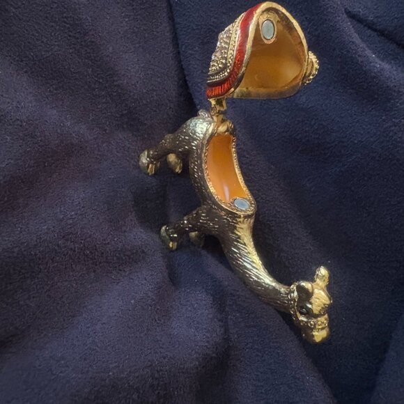 Lovely Camel "Limoges-Like Snuff Box"-Beautifully Made Gold with Lift-Lid "Hump" - Picture 9 of 12